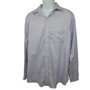 Brooks Brothers Shirt Regent Men 16.5-35 Light Purple Non Iron Cotton Dress